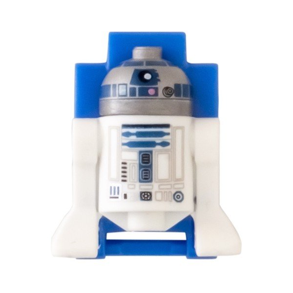 Bērnu zils, melns un balts pulkstenis ar LEGO® Star Wars R2D2 figūriņu-image-2