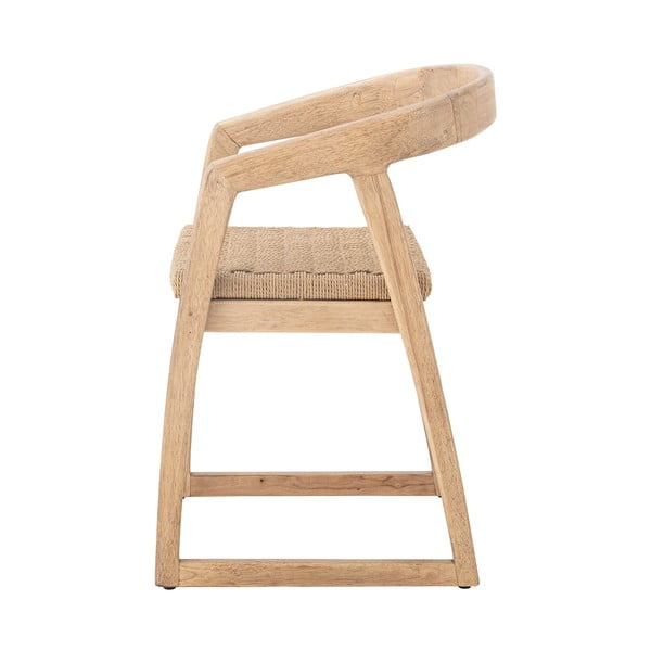 Dabīga toņa gumijkoka masīvkoka pusdienu krēsls Serrone – Bloomingville-image-4