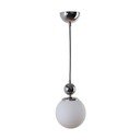 Sudraba krāsas piekaramā lampa ar stikla abažūru ø 15 cm Marble – Squid Lighting