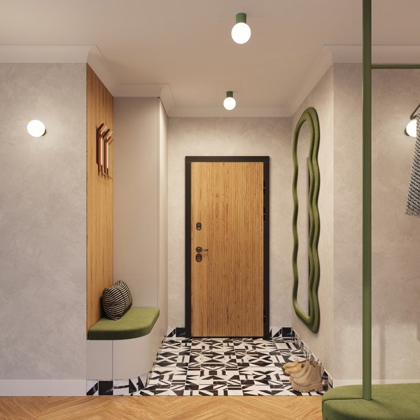 Zaļa griestu lampa ar stikla abažūru ø 12 cm Orbital – Sollux-image-3