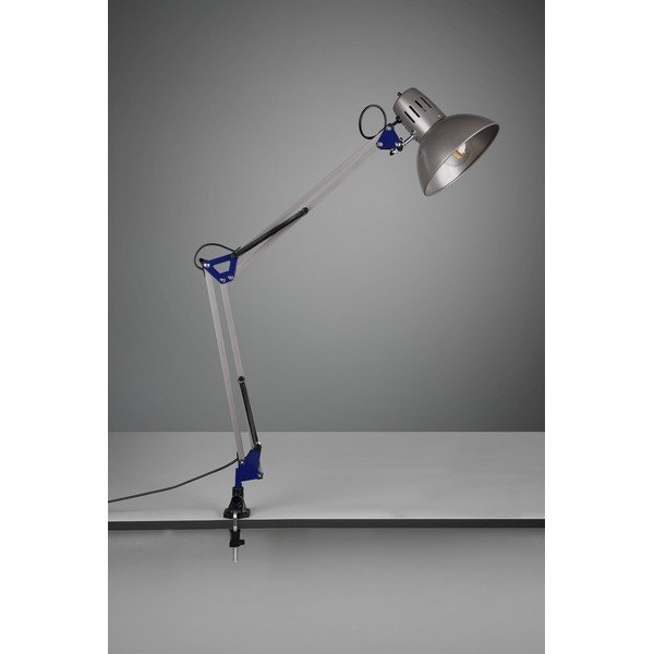 Sudraba krāsas galda lampa ar saliekamu konstrukciju/ar klipsi (augstums 73,5 cm) Tajo – Trio-image-2