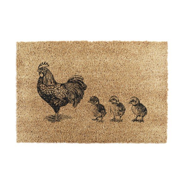 Kokosšķiedras kājslauķis 40x60 cm Chickens and Chicks – Artsy Doormats