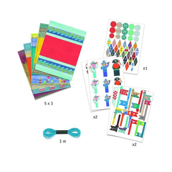 Ūdensizturīgs papīra origami komplekts ar piederumiem Djeco Ships-image-1