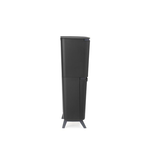 Tumši pelēka atkritumu šķirošanas plastmasas atkritumu tvertne 25+10+10 l SortUp Recycle Hi – Brabantia-image-4