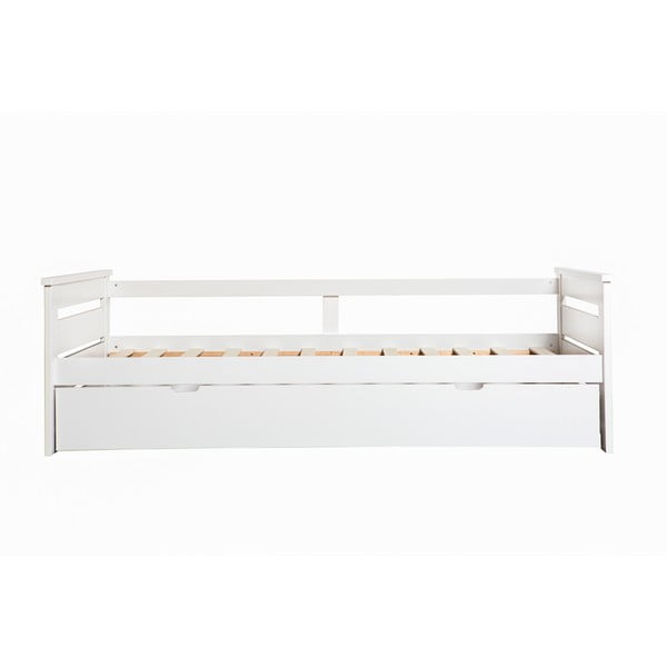 Balta bērnu izvelkamā gulta Marckeric Perle, 90 x 190 cm