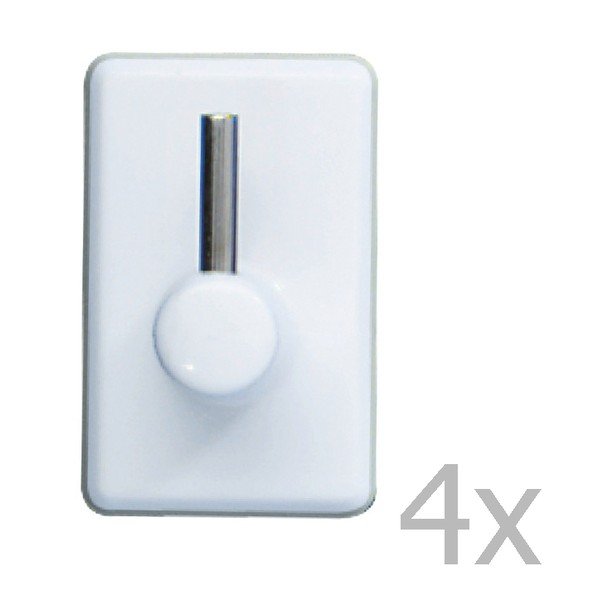 4 baltu aizkaru āķu komplekts Wenko Curtain Hooks White-image-1