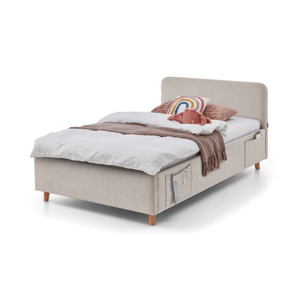 Bēša bērnu gulta bez režģa 120x200 cm Cosy – Meise Möbel-image-4