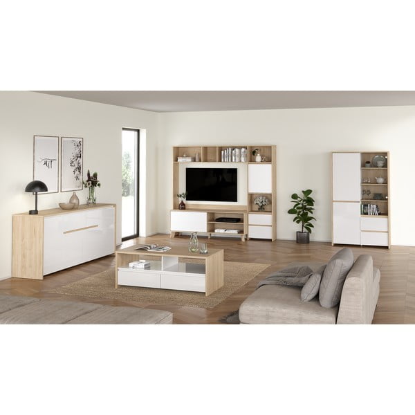 Balts/dabīga toņa žurnālgaldiņš 60x120 cm Next – Tvilum-image-3