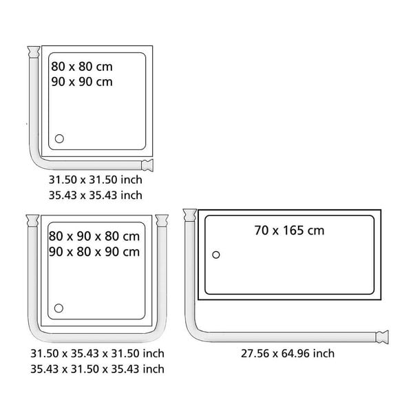Balts universāls stūra stienis dušas aizkaram Wenko White, ø 2 cm-image-3