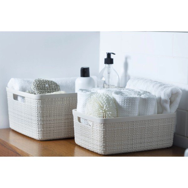 Uzglabāšanas plastmasas uzglabāšanas grozs Jute – Curver-image-1