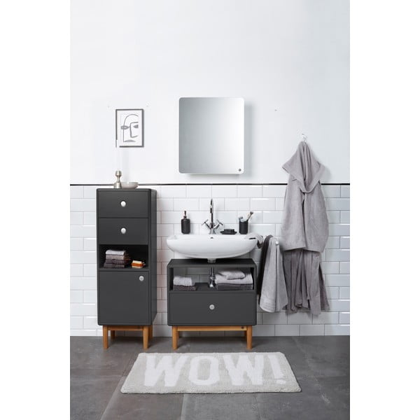 Antracīta pelēks augsts/piekarams vannas istabas skapis 40x100 cm Color Bath – Tom Tailor-image-1