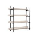 Melns/pelēks daudzlīmeņu metāla sienas plaukts 60 cm Reina Cuatro – PT LIVING