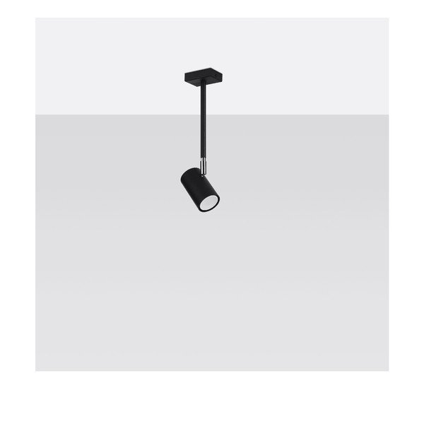 Melna prožektora tipa lampa 6x10 cm Jones – Sollux-image-2