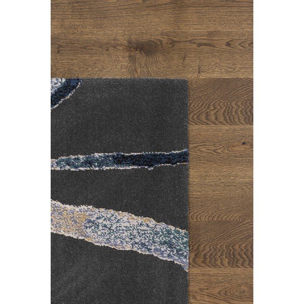 Tumši zils vilnas paklājs 133x180 cm Sticks – Agnella-image-3