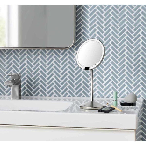 Kosmētikas spogulis ar gaismu/palielināmais (10x) ø 12 cm Travel – simplehuman-image-3