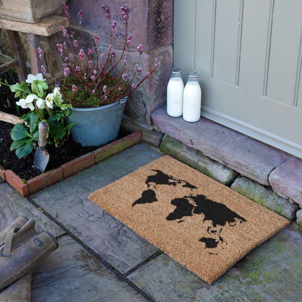 Kokosšķiedras kājslauķis 40x60 cm World Map – Artsy Doormats-image-3