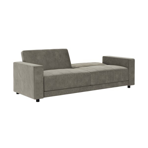 Pelēkbrūns samta regulējams/salokāms dīvāns 225 cm Allie II – Støraa-image-3