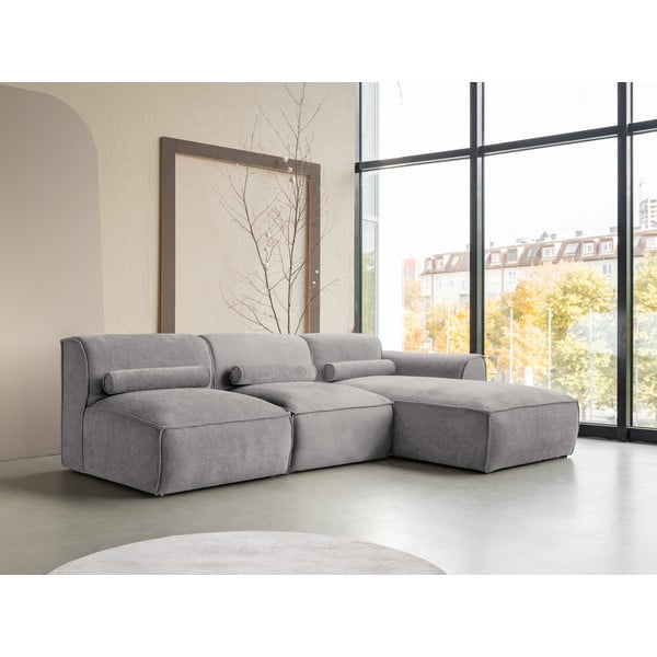 Gaiši pelēks stūra dīvāns (ar labo stūri) Flex Felix – Miuform-image-3