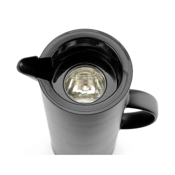 Melna nerūsējošā tērauda termiskā tējkanna Hendi, 1 l-image-4