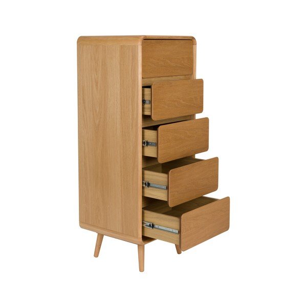 Dabīga toņa oša masīvkoka kumode 45x112x40 cm Rise – Zuiver-image-3