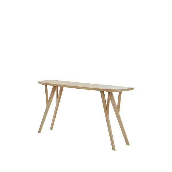 Dabīga toņa mango masīvkoka konsoles galds 44x160 cm Quenza – Light & Living