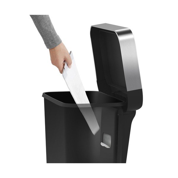 Plastmasas atkritumu tvertne ar pedāli 45 l – simplehuman-image-1
