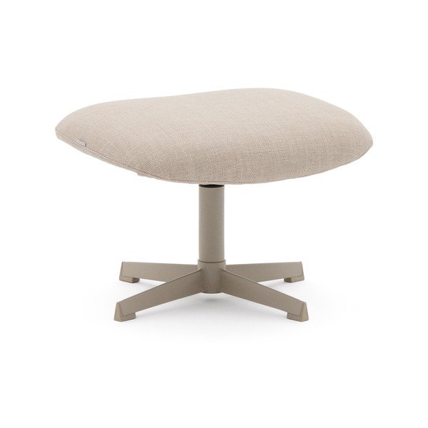 Bēšs kāju soliņš no šenila auduma Teryl – Kave Home