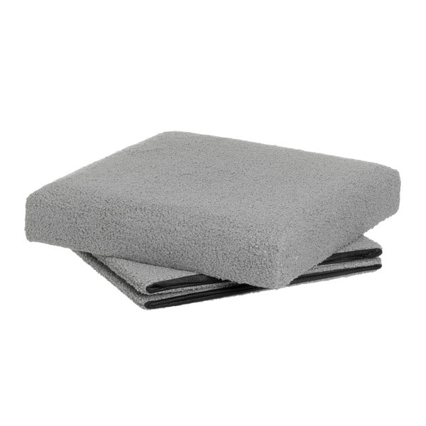 Pelēks pufs no buklē auduma Folding – Casa Selección-image-2