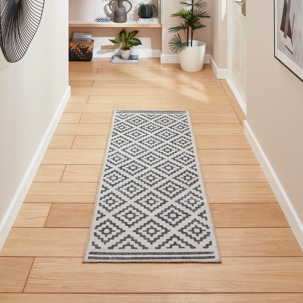 Pelēks mazgājams celiņa paklājs 76x230 cm Coral Grey – Think Rugs-image-1