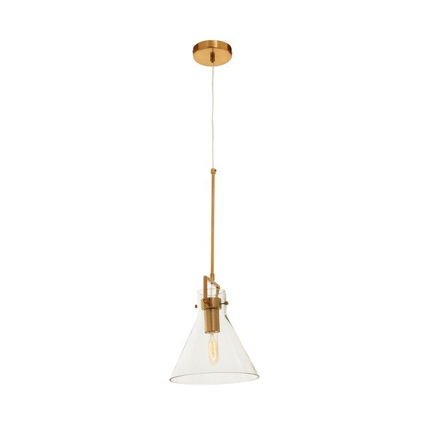 Zelta krāsas metāla piekaramā lampa ar stikla abažūru ø 25 cm Trieste – Premier Housewares