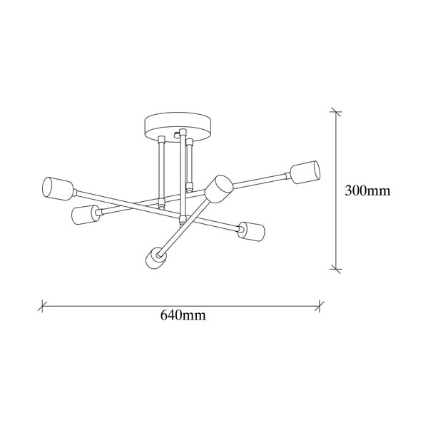 Bronzas krāsas griestu lampa 64x64 cm Flower – Opviq lights-image-4