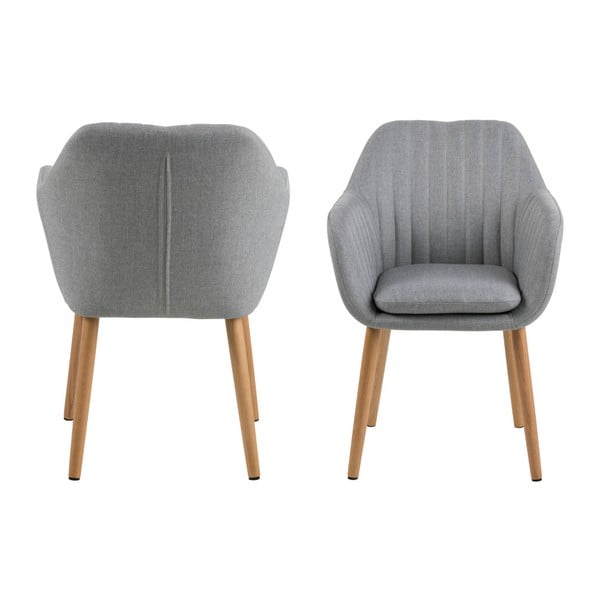 Gaiši pelēks ēdamistabas krēsls Actona Emilia-image-2