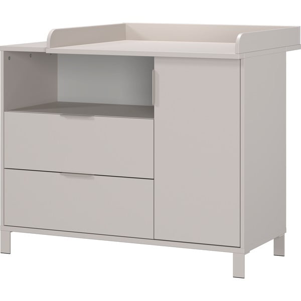 Krēmkrāsas bērnu kumode ar pārtinamo galdiņu 115x102x77 cm Alkmaar – Germania