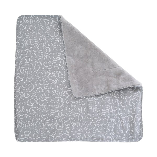 Pelēka mikroplīša bērnu sega 80x80 cm Miffy – Roba
