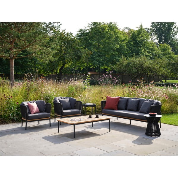 Tumši pelēks dārza dīvāns Omer – Diphano-image-1