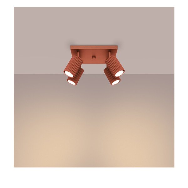 Ķieģeļu sarkana prožektora tipa lampa 25x25 cm Gleam – Sollux-image-2