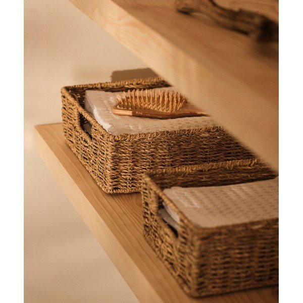 Uzglabāšanas grozi (2 gab.) no jūraszāles 36x27x10 cm Tossa – Kave Home-image-1