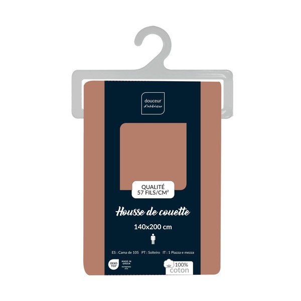 Lašrozā vienguļamais kokvilnas segas pārvalks 140x200 cm Lina – douceur d'intérieur-image-2