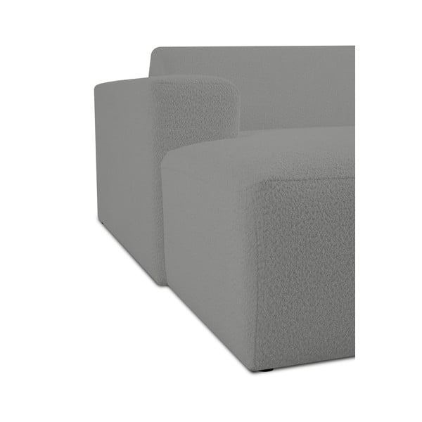 Pelēks modulārais dīvāns no buklē auduma (ar kreiso stūri) Roxy – Scandic-image-4