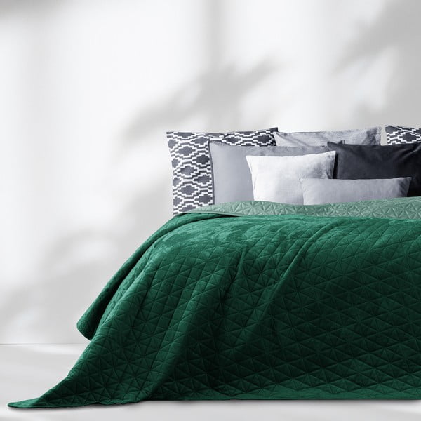 Zaļš gultas pārklājs AmeliaHome Laila Jade, 260 x 240 cm