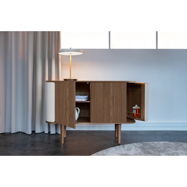 Brūna/bēša zema kumode ar ozolkoka imitāciju 109x75 cm Treasures – UMAGE-image-1