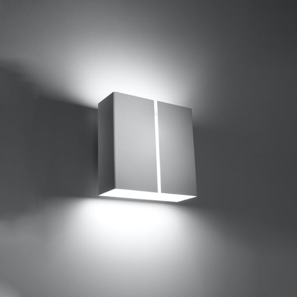 Balta sienas lampa Split – Nice Lamps