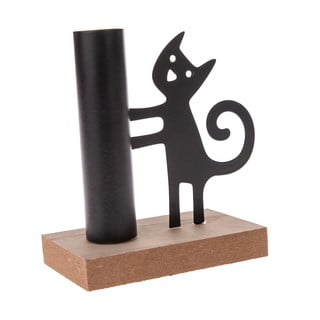 Melns metāla svečturis Dakls Kittie