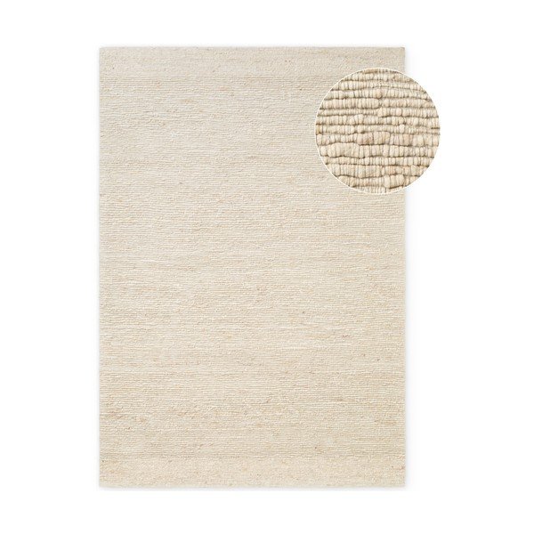 Krēmkrāsas ar rokām darināts vilnas paklājs 120x170 cm Bexley Woolwich – Ted Baker