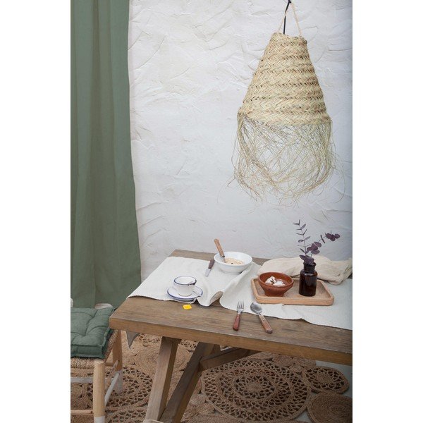 Zaļš aizkars Lins Cuture Cortina Hogar Green-image-1