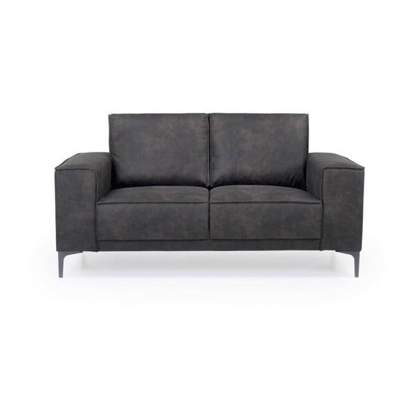Antracīta pelēks dīvāns no ādas imitācijas 164 cm Copenhagen – Scandic