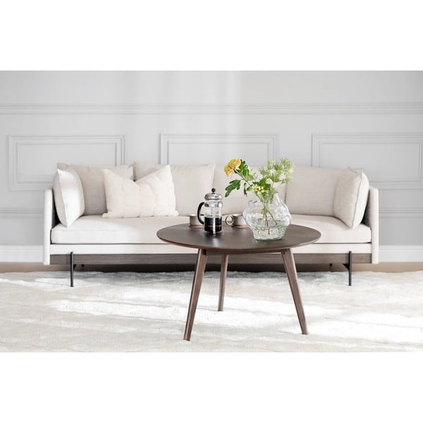 Apaļš žurnālgaldiņš ar ozolkoka imitāciju dabīgā tonī 90x90 cm Yumi – Rowico-image-3