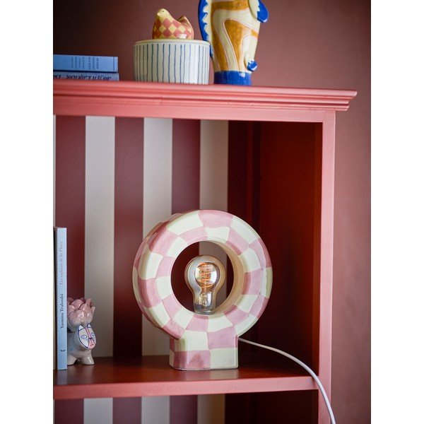 Rozā galda lampa (augstums 23,5 cm) Vialini – Bloomingville-image-1