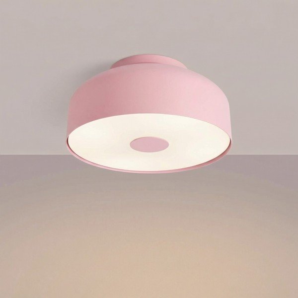 Rozā tērauda griestu lampa ø 30 cm Omiq – Sollux-image-2