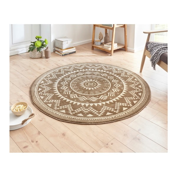 Brūns paklājs Hanse Home Celebration Valencia, ⌀ 200 cm-image-1